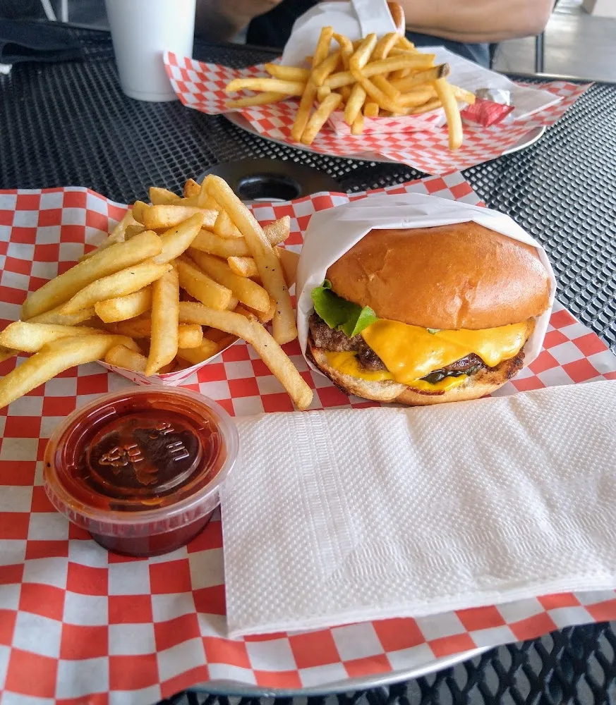 Cheese Burger and Fries